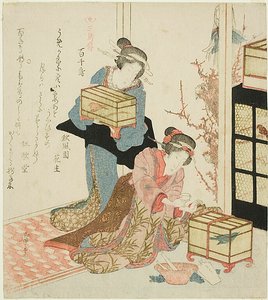 シリーズ "三鳥伝 "より「無数の鳥に餌をやる」（桃知鳥 作： Keisai Eisen