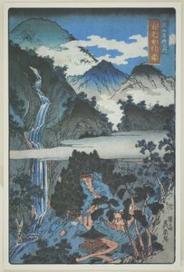 日光名勝の内』より「寂光神社の布引の滝 作： Keisai Eisen
