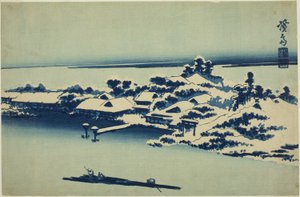 隅田川の雪 作： Keisai Eisen