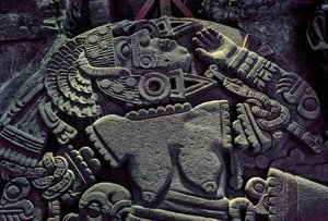 アメリカ大陸；考古学；メキシコ；マヨール神殿；アステカ大神殿；コヨルシャウキ、2010年（写真） 作： Kenneth Garrett