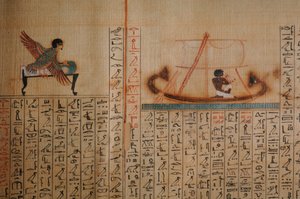 2007年、マドリード、王家の谷の未埋葬墓から出土した「死者の書」（写真）。