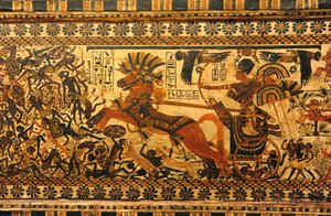 ツタンカーメン王の墓の壁画; ツタンカーメン王; エジプト; 新王国時代; ツタ..., 2003年（写真） 作： Kenneth Garrett