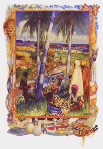 東・西アフリカ（カラーリトグラフ 作： Kenneth Shoesmith