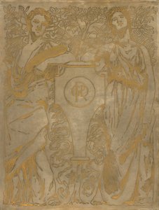ダンテ・ゲイブリエル・ロセッティ (1828-82) による「祝福されたダモゼル」の表紙、1886 年出版