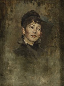 若い女の子の頭、1878年から1882年（作曲ボード上の油） 作： Kenyon Cox