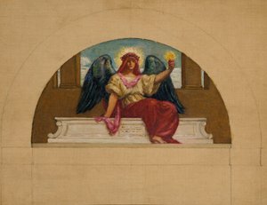 桜美林大学壁画 "自己犠牲の愛の精神 "のスケッチ 作： Kenyon Cox