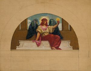 桜美林大学の壁画「自己犠牲の愛の精神」のスケッチ、1914年頃。 作： Kenyon Cox