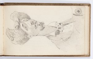 スケッチブックのページ: Carolus-Duran の似顔絵 作： Kenyon Cox