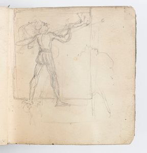 スケッチブックのページ: ホースの図のスケッチ 作： Kenyon Cox