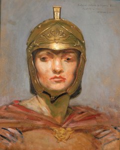 ニューヨーク、控訴裁判所ビルの壁画のための習作、"Statute Law"、"Force "の図のためのヘルメット 作： Kenyon Cox
