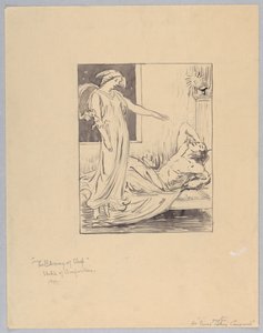 「睡眠の祝福」ペインズ セロリ コンパウンドのポスターの習作 作： Kenyon Cox