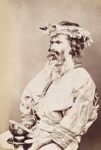 アイヌ・マン、1890年代（ゼラチン・シルバー・プリント） 作： Kenzô Tamoto
