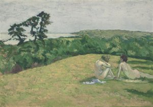 海の前で（ヴァレンシュヴィル）、1910年以前（油彩・カンヴァス） 作： Ker Xavier Roussel