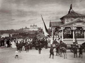 1891年、ロシアのノボチェルカッスクでのロシアのツァレヴィッチ・ニコラス。 作： Kessler