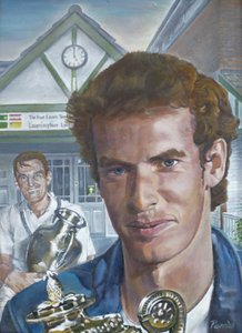 ウィンブルドン男子チャンピオンがレミントン・ローンテニス・アンド・スカッシュ・クラブを訪問（画）