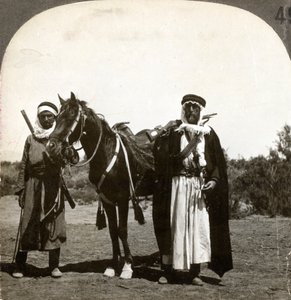 シェイクと彼のボディーガード、シリア、1900年代。