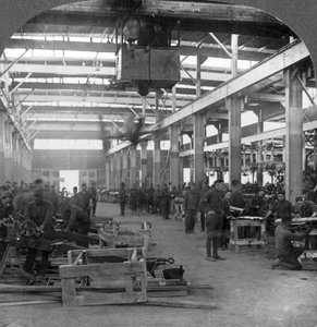 フランス、メフンシュルイェーヴルのアメリカ陸軍兵器修理店、c1918-c1919