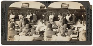 「アラバマ州タスキギーの算数教室」,c.1900年（写真） 作： Keystone View Company