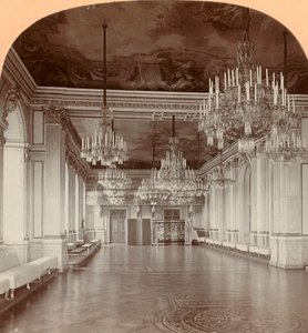 ダンスホール、王宮、ストックホルム、スウェーデン、1901年。 作： Keystone View Company