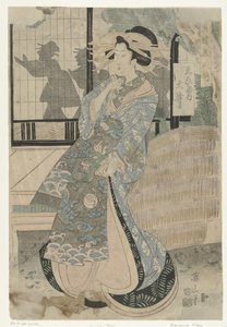 海老屋家の花魁大井 えびやうちおい 遊園地の美女シリーズ（シリーズタイトル） せいろ美人そろい 作： Kikugawa Eizan