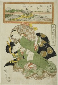 でｓ前陣ｇ げエセ あｔ 化ただ （堅田 落雁）、 ｆろｍ テェ セリエｓ ”ファシオなｂぇ 英ｇｈｔ ヴィエｗｓ おｆ お見 （フリュ お見 八景）” 作： Kikukawa Eizan