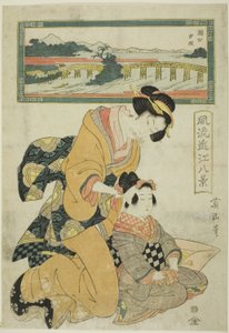 「風流近江八景」シリーズより 瀬田夕焼け（せたせきしょう） 作： Kikukawa Eizan