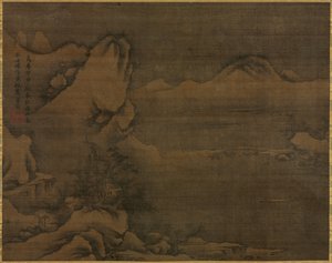 フィギュアのあるスノースケープ、1584年。