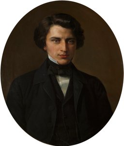 詩人ウラジミール・ジェムチュジニコフの肖像、1830～1884年、1854年。 作： Kirill Antonovich Gorbunov