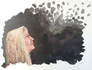 悲しみ、2018年（雑誌のコラージュ） 作： Kirstie Adamson