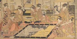 浅草の観音様に奉納するための絵馬...1800年頃 作： Kitagawa Kikumaro