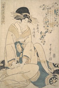 1807年の宮廷女官。 作： Kitagawa Utamaro