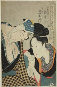腕試し-情の源流（じつくらべいろのみなかみ）：おさんと茂兵衛（錦絵・大判）