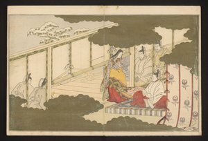 雪の中を舞台にした法廷シーン 作： Kitagawa Utamaro