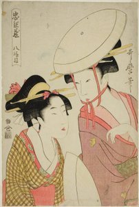 連載「忠臣蔵」より第八幕（八段目） 作： Kitagawa Utamaro