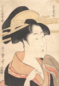 東屋の花、1790年頃。 作： Kitagawa Utamaro
