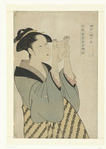 手紙を読む女性 女性の顔の10の特徴（シリーズタイトル） 風情忍装十品