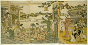 宴会での中国の美しさ 作： Kitagawa Utamaro