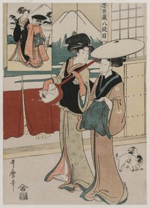 忠臣蔵：忠誠の倉庫の第8幕、1790年代後半。 作： Kitagawa Utamaro