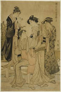 優雅な愉しみ 花の香り 右 作： Kitagawa Utamaro
