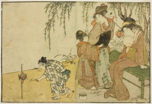 花火を楽しむ 絵本『絵本 四季の花』vol. 1 作： Kitagawa Utamaro