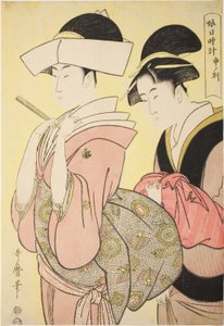 さるの刻 [4pm] (さるのこく) 連載「娘ひどけい」より 作： Kitagawa Utamaro