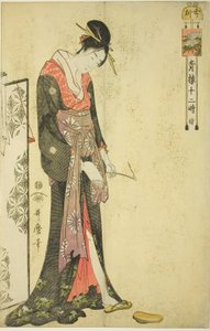 丑の刻 [2am] (丑の刻) 連載「聖路十二時都月」より 作： Kitagawa Utamaro