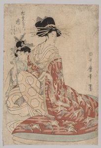 市川 おｆ 松葉や ウィｔｈ 箕も 案ｄ たまも 作： Kitagawa Utamaro
