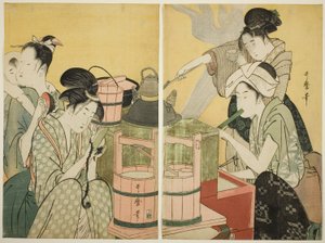 キッチンシーン 作： Kitagawa Utamaro