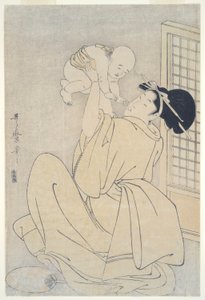 お母さんと子供 作： Kitagawa Utamaro