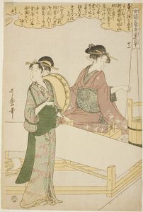 No. 11 (juichi), from the series "Women Engaged in the Sericulture Industry (Joshoku kaiko tewaza-gusa)" 作： Kitagawa Utamaro