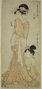 連載「当世美人三遊」より北区（ほっこく） 作： Kitagawa Utamaro