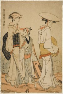 四季の愉しみ 花の色と香り 左（四季の遊び 花の色香 下） 作： Kitagawa Utamaro
