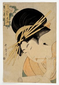 扇屋家の花扇の肖像 - 喜多川歌麿 (1753-1806) 画