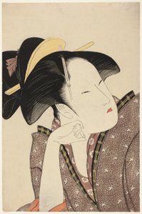 リフレクティブ・ラブ、シリーズ「歌仙恋の部（モノ想恋）」より 作： Kitagawa Utamaro